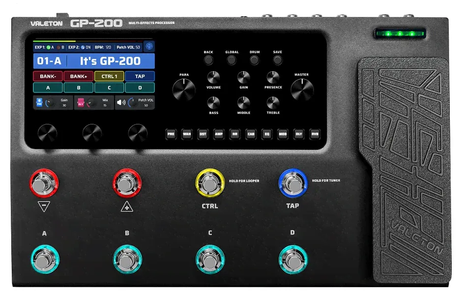 GP-200 Гитарный напольный процессор эффектов. Valeton GP-200 в Владивостоке